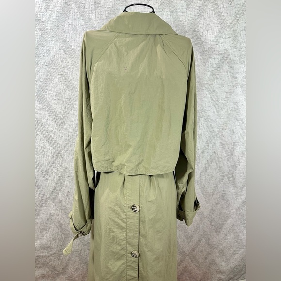 we the free eastwick oversized olive trench coat size L - Picture 12 of 16